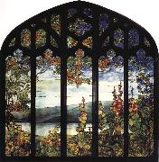 Louis Comfort Tiffany Leaded Glass Window oil painting on canvas